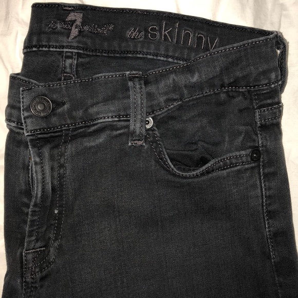 7 For All Mankind Denim - 7 for all Mankind Black Skinny Jeans